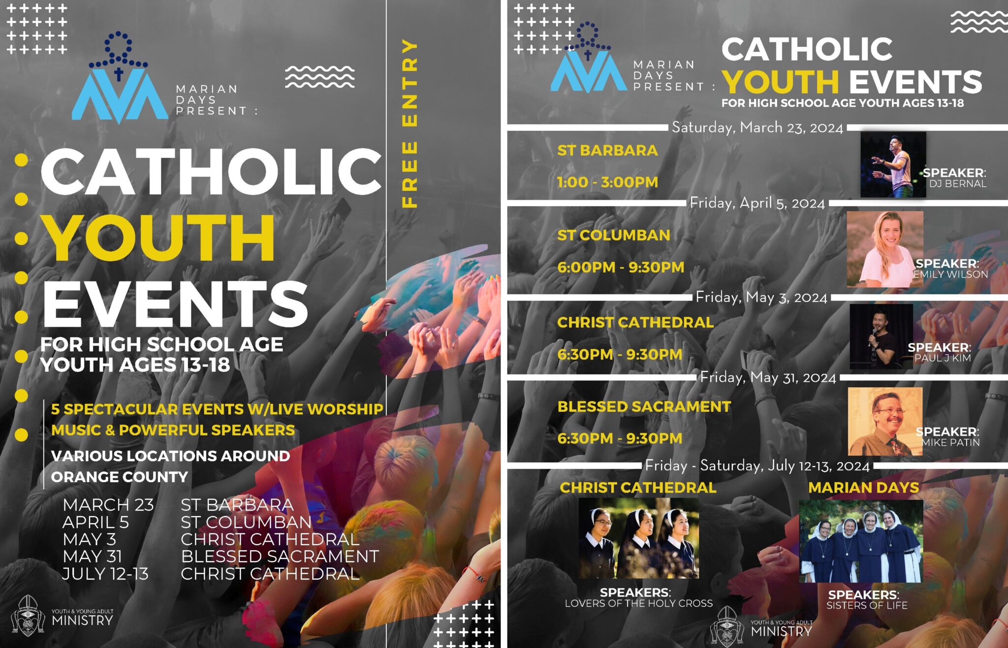 Marian Youth Night at Blessed Sacrament Church Presented By Marian Days