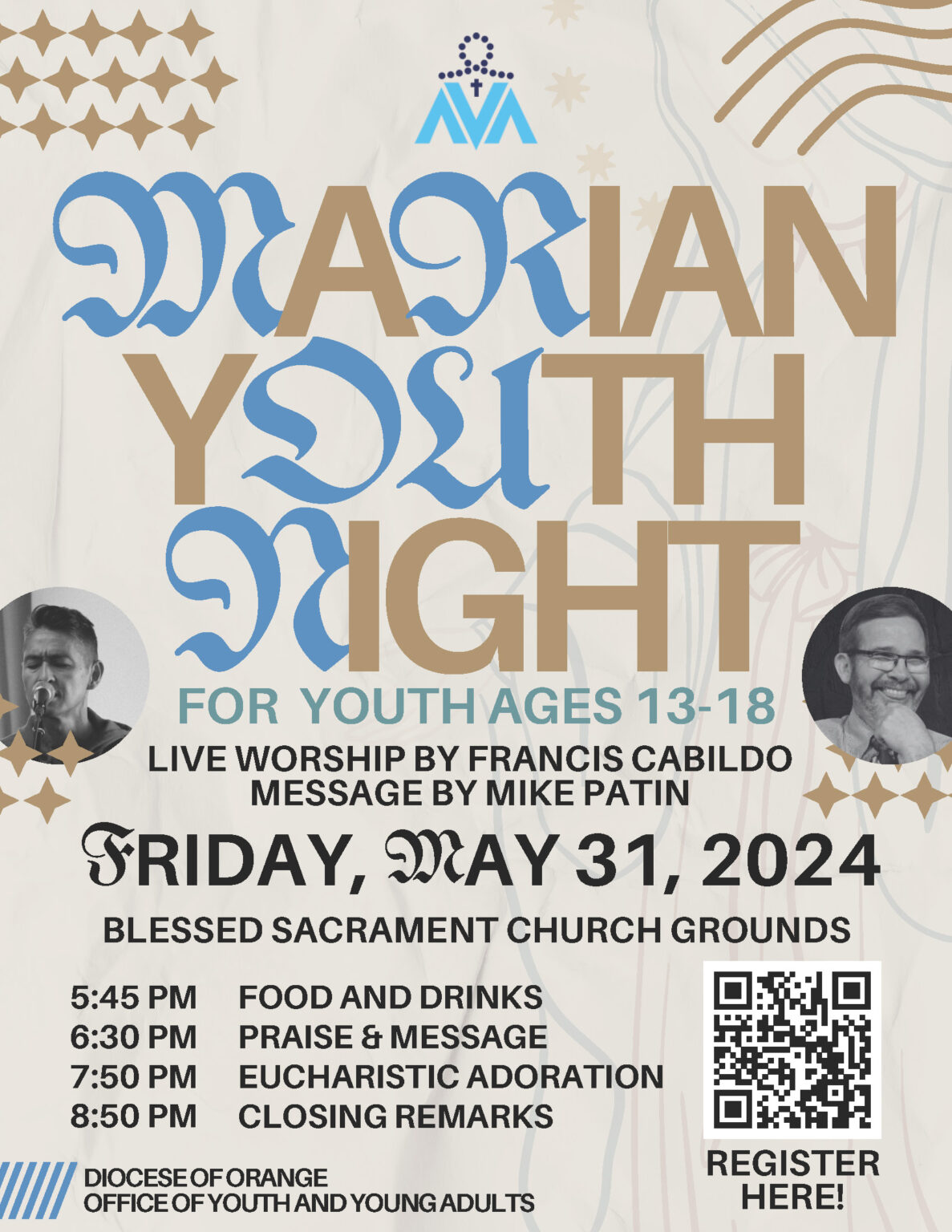 Marian Youth Night at Blessed Sacrament Church Presented By Marian Days